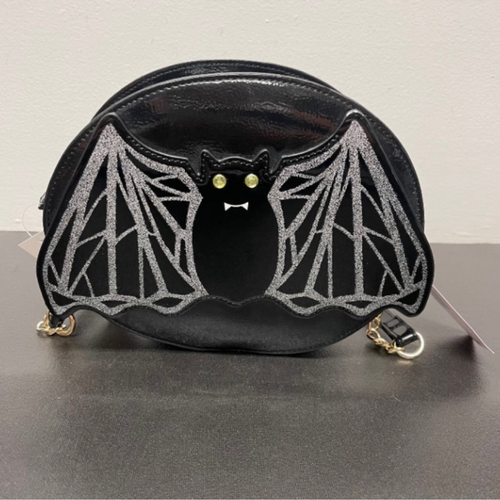 Betsey Johnson black bat crossbody